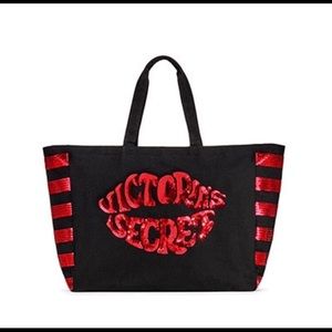 Victoria’s Secret Red Sequin Lips Tote